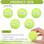 DIVINA VITAE 20Pcs Small Tennis Balls for Dogs, 2 Inch Colorful Mini Tennis Balls Fits All 2 Inch Dog Ball Launchers(Yelllow)