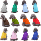 Warm Classic Turtleneck Pet Sweater - Cute Winter Dog & Cat Sweater for Small, Medium & Large Dogs - Christmas Sweaters for Girls & Boys