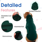 X-Small Dog Anti-Anxiety Vest for Fireworks,Soft Calming Vest | Adjustable Chest & Hood for Puppy,Anxiety Shirt for Noise,Sleeveless Lightweight for All-Seasons(DarkGreen)