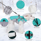 Gyuzh Dog Coat with Harness Dog Jacket Winter Waterproof Dog Coats Dog Harness Coat Cold Weather Winter Dog Coat with Harness Built in for Small Medium Large Dogs