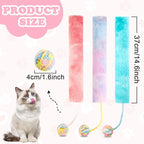 Cat Toy Pillows 3 Pack, Long Catnip Cat Kicker Toys, for Indoor Cats, Interactive Kitten Toys with Bell 14.6in/37cm