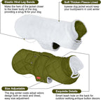 KYEESE Dog Coat Thick Pet Winter Coat with Pocket Windproof Dogs Jacket with Fleece Lined Waterproof Dog Coats for Large Dogs Soft Pet Sweater with Leash Hole Warm Pets Puffer Clothes for Cold Weather