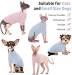 ASENKU Cat Sweater Soft Warm Puppy Clothes Knitwear for Kittens & Small Dogs, Thick Knitted Sweater for Sphynx Hairless Cats Teacup Chihuahua and Extra Small Dogs (Pink, XL)