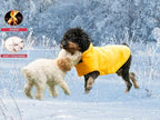 Fleece Dog Coat Pet Jacket Reflective for Cold Weather for Extra Large to Small Pets(Yellow,XL)