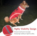 Malier Dog Coat, Reflective Dog Jacket Waterproof Windproof Puppy Cold Weather Coats with Harness Built in, Winter Extra Warm Pet Coat Fleece Vest for Small Large Pets and Puppy (Red, X-Large)