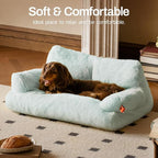 MEWOOFUN Cat Bed for Indoor Cats, Washable Dog Beds for Small Dogs & Cats, Fluffy Cat Couch with Non-Slip Bottom (Blue, 26.0" L x 19.0" W x 13.0" Th)