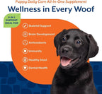 NaturVet All-In-One Puppy Daily Care, 6-In-1 Support Dog Soft Chews to Help Bones, Joints, Digestion, Teeth, Cognition, and More, Hickory Smoked Bacon Flavored Pet Supplement for Puppies, 60 Count Jar
