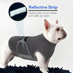 MIGOHI Dog Anxiety Relief Coat,Comfort Anxiety Vest for Dogs,Adjustable Dog Anxiety Calming Wrap for Fireworks,Thunderstorm,Travel,Separation,Anxiety Jacket for Medium Dogs,M,Gray