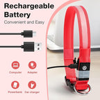 PcEoTllar Light up Dog Collar for Night Walking - LED Dog Collar Light Rechargeable Color Changing, Glow in The Dark Dog Collars Waterproof Glowing Dog Collars for Large Small Medium Dogs