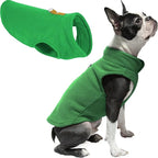 Gooby - Fleece Vest, Small Dog Pullover Fleece Jacket with Leash Ring, Green, X-Large