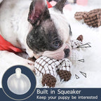 Squeaky Plush Dog Toys Pack for Puppy, 3 Pack Durable Stuffed Animal Plush Chew Toys with Squeakers, Cute Soft Dog Toys for Teeth Cleaning, for Small Medium Large Dogs