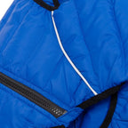 Warm Dog Jacket, 4 Legs Covered Waterproof Windproof Reflective Vest, Zippered Adjustable Outdoor Snow Jacket for Small to Large Dogs, Blue