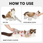 Supet Cat Grooming Hammock, Soft Fabric Nail Clipper Hammock, Self-Adhesive Wrap for Cutting Nails, Quickly Calm Down for Medicine, Teeth Brushing, Ear Cleaning