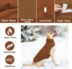 Malier Dog Winter Coat, Reversible Fleece Dog Cold Weather Coats, Windproof Warm Snow Puppy Jacket Vest Pet Clothes for Small Medium Large Dogs (Brown, XXX-Large)