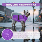 QBLEEV Warm Dog Jacket - Reflective, Adjustable Winter Coat with Turtleneck for Cold Weather, Waterproof Fleece Snowsuit for Small, Medium, Large Dogs
