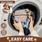 Dog Winter Coat for Small & Medium Dogs (Up to 32lb), Waterproof Dog Coat with Harness, Puppies Windproof Puppy Puffer Jacket, Snowsuit for Dachshund,Frenchie, Corgi (Paw Brown, Small)