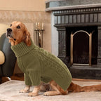ASENKU Knitted Dog Sweater, Pullover Big Thermal Dog Winter Sweater, Turtleneck Doggy Sweaters for Large Medium Dogs Boy Girl, Warm Pet Sweaters Outfit Border Collie,Pit Bull,Golden Retriever,M