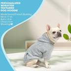EXPAWLORER Textured Cable Knit Basic Dog Hoodie, Elevated Style Dog Sweater with Leash Hole and Pocket, Soft and Warm Pet Winter Coat, Cold Weather Clothes for Small Medium Large Dogs,Grey XL