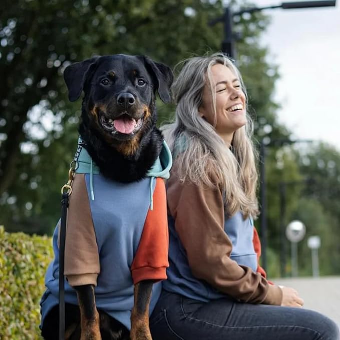 Spark Paws Dog Hoodie – Premium Dog Sweater for Small, Medium, and Large Dogs | Warm Outfits for French Bulldogs, Pitbull, Puppy, Winter Jacket Alternative - Alpine - L