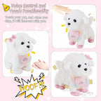 Puppy Toys for Kids, Toy Dogs That Walk and Bark, Walking Dog Toy for Kids with Leash, Interactive Stuffed Puppy with Remote Control, for Girls and Boys Aged 3-7 Year Old