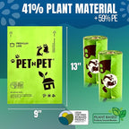 Pet N Pet 720 Counts, Unscented Dog Poop Bags Rolls, 38% Plant Based & 62% PE Poop Bags For Dogs with Dispenser, 48 Rolls Extra Thick Dog Waste Bag, Doggie Poo Bag
