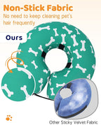 Supet Inflatable Dog Cone Collar for Large Medium Small Dogs, Soft Cone Collar for Dogs Cats, ECollar Doggie Neck Donut Dog Cone Alternative After Surgery