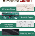 Orthopedic Washable Large Dog Bed: Memory Foam Waterproof Pet Bed with Bolsters - Removable Washable Cover for L XL XXL Large Sized Dog Bed - Non-Slip Bottom - Green