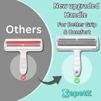 Pet Hair Remover Roller – Reusable Self-Cleaning Fur Removal Tool for Dogs & Cats – Ergonomic & Eco-Friendly Lint Roller for Couch, Carpet, Bed, Car Seat & More (White)