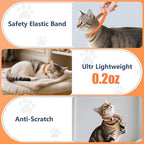 AirTag Cat Collar, Ultra Elastic Cat Tracker Collar, Airtag Holder Compatible with Apple Air Tag, [Lightweight & Scratch Resistant] Adjustable Stepless GPS Pet Collar for Cats Kittens, Orange