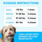 Chewable Flea and Tick Prevention for Dogs - 120 Soft Chews Made in USA - Oral Flea and Tick Control Pills for Small, Medium, Large Dogs and Puppies - Skin and Coat Supplement Treats for All Breeds