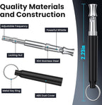 Dog Whistle, Dog Training Whistle to Stop Barking Neighbor's Dog, 2 Pack Adjustable Ultrasonic Silent Dog Recall Training Whistles with Lanyard, Professional Dog Whistle for All Dogs