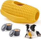 Interactive Dog Frozen Treat Toy, Dog Enrichment Toys for Large Dogs, Indestructible Dog Toys to Keep Them Busy, Corn Shape