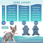 ROZKITCH Sphynx Cat Shirt, Breathable Soft Jumpers for Hairless Cats Only, Coat with Four Legs, Warm Sweater T-Shirt Pajamas Jumpsuit Vest Cornish Rex, Devon Rex, Peterbald Blue L