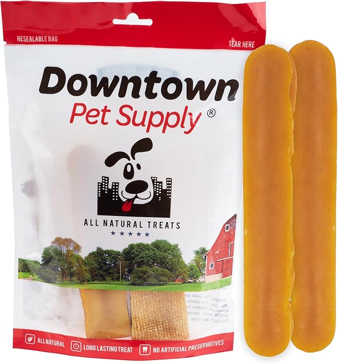 Downtown Pet Supply Yak Cheese Himalayan Dog Chews - Large Yak Chews Rich in Nutrients for Medium to Large Dogs - Long Lasting, Odorless and Easy to Digest Cheese Dog Treats - 1 LB