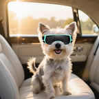 Namsan Dog Goggles Small Breeds, UV Protection Dog Glasses for Small Dogs, Puppy Sunglases Windproof Dustproof Driving Eye Protection, Adjustable, Cute Blue