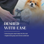 Chris Christensen Big K Dog Slicker Brush for Dogs (Goldendoodles, Labradoodles, Poodles), Groom Like a Professional, Fluff Detangle Style, Saves Time Energy, Black, Large