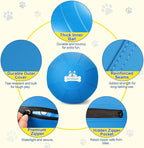 Herding Ball for Dogs 18 Inch - Dual-Layer Heavy Duty Herding Ball for Australian Shepherds, Border Collies & Corgis | Outdoor Herding Toy for Small/Medium Dogs - Backyard Training and Play - Blue