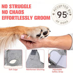 PAWCHIE Dog Grooming Hammock Harness for Dogs & Cats with Pet Nail Clipper Trimmer,Cat Hanger Sling for Trimming Clipping Nails,Warm Plush Dog Hammock Restraint Bag for Small Medium Large Dogs,Grey S