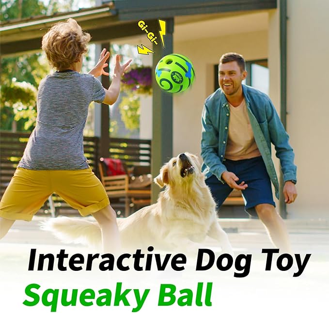 Giggle Ball for Dogs 2 Pack,Interactive Dog Toys,Funny Giggle Sound Toy Ball,Rolling Squeaky Toy for Large Medium Small Dogs,Fun Giggle Sounds Attract Attention When Rolled or Shaken-3.94 inch