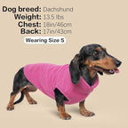 FUAMEY Dog Fleece Vest for Small Dogs,Warm Stretchy Dog Sweatshirts Pullover with Leash Hole Dogs Sweater Soft Pet Turtleneck Cozy Pet Vest Lightweight Sleeveless Pink XXS