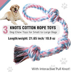 Dog Rope Toys, Indestructible Dog Toy, Dog Chew Toys for Aggressive Chewers, Tough Puppy Teething Chew Toys for Boredom, Dental Cleaning Tug of War Dog Toy, Great for Small to Large Breed