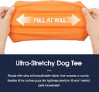 IECOii 2 Pack Dog Tee Shirts for Large Dogs,Breathable & Lightweight T-Shirts for Hot Weather,Soft Stretchy for Active Dogs - Non-Restrictive for Running & Play,Summer Outdoor Wear,Orange+Stripes,2XL
