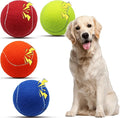 Magicorange Squeaky Tennis Ball Dog Toys 4 inch Oversize Giant Tennis Ball for Fetch Exercise, Natural Rubber Squeaky Dog Balls Training Safe (Multicolor, 4 Pack)