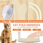 Cat Window Hammock 2-Pack,Foldable Cat Perch with Suction Cups & Metal Frame,Holds up to 40 lbs - Durable & Secure for Cats,Features 2-Sided Cushion & Easy Storage for Sunny Lounging(Beige)