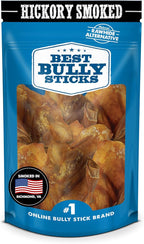 Best Bully Sticks Hickory Smoked Whole Pig Ears - 12 Count (Pack of 1) - No Additives, 100% Pork, Great for Small or Large Breeds