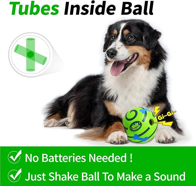 Giggle Ball for Dogs 2 Pack,Interactive Dog Toys,Funny Giggle Sound Toy Ball,Rolling Squeaky Toy for Large Medium Small Dogs,Fun Giggle Sounds Attract Attention When Rolled or Shaken-3.94 inch