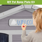 GUTINNEEN Large Outdoor Cat House Insulated Cat House Indestructible Weatherproof Feral Cat Shelter with Openable Hinged Roof, Escape Doors for 1-4 Feral Barn Cats in Winter (43.5"x31.1"x31.2")
