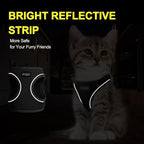 Fida Comfy Dog Harness with Leash, Cat Vest Harness Escape Proof, Breathable Lightweight Soft Mesh, Adjustable Reflective Step-in Harness for Puppy Toy Breeds & Extra-Small Pet (XXS, Black)