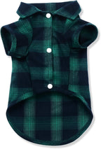 Koneseve Dog Shirt, Pet Plaid Clothes Shirt T-Shirt, Sweater Bottoming Shirt for Small Dog Cat Puppy Grid Adorable Wearing Stylish Cozy Halloween,Christmas Costumes (Green;M/Medium)