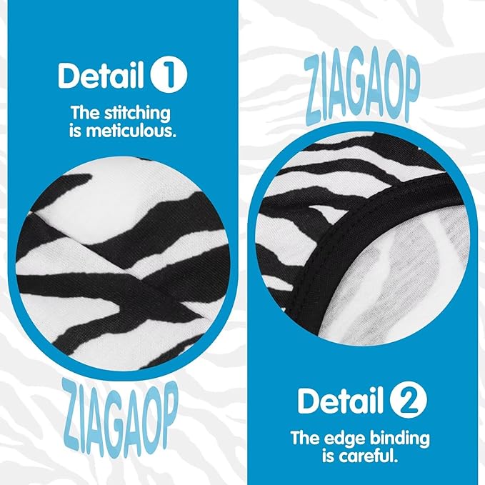 Adorable Zebra Print Dog Shirts – Lightweight, Cozy Outfit for Small to Medium Dogs, Soft & Snuggly Pet Wear for Everyday Comfort and Cuteness.Black XL